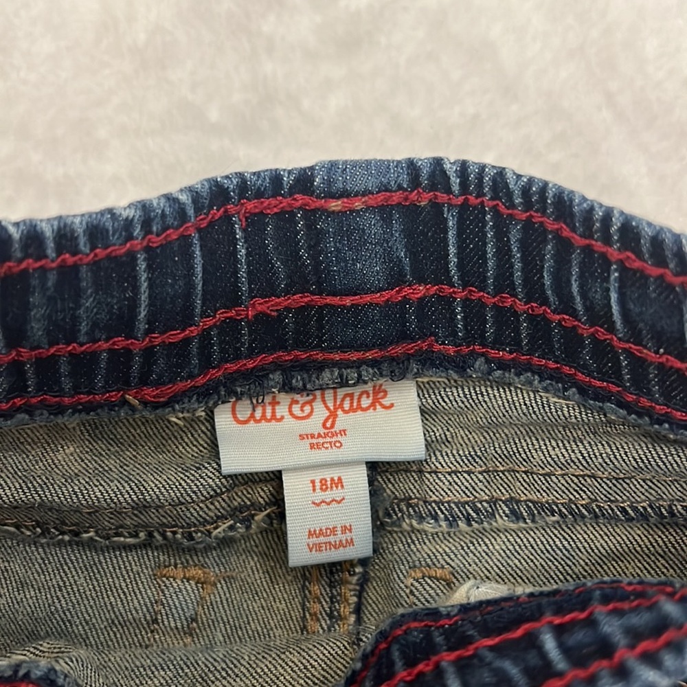 Cat & Jack straight leg jean with jogger style drawstring waist band - Picture 3 of 9